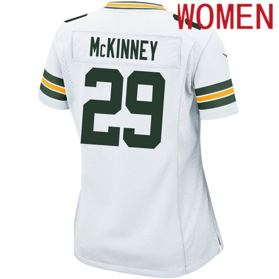 Women Green Bay Packers #29 Xavier McKinney Nike Away Game white 2024 NFL Jersey->green bay packers->NFL Jersey